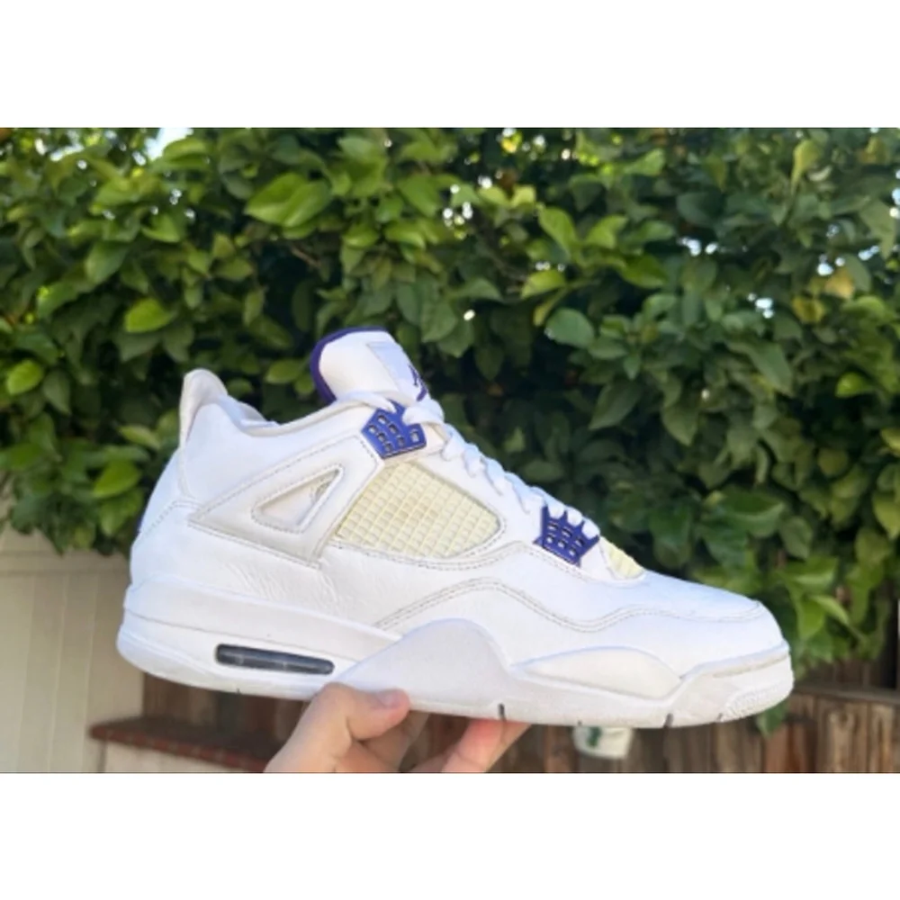 Jordan retro 4 size 12 Purple metallic ct8527-115 used 2020